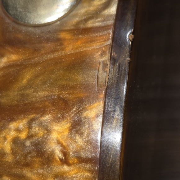 Vintage Marble Amber Lucite Box Purse Bag - Picture 8 of 8